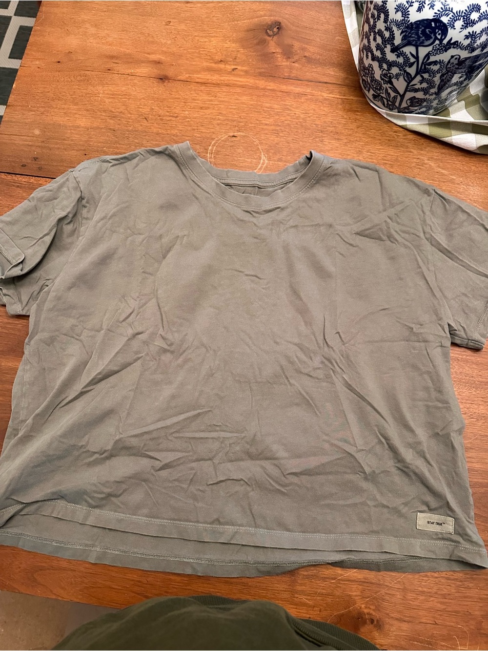 Life is Good Plain Boxy T, Olive Green